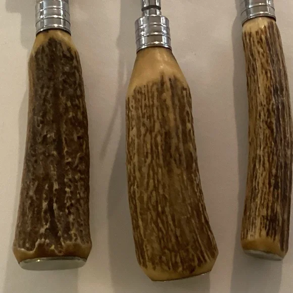 3 piece Jernbolaget stag handle carving set Serving Utensils